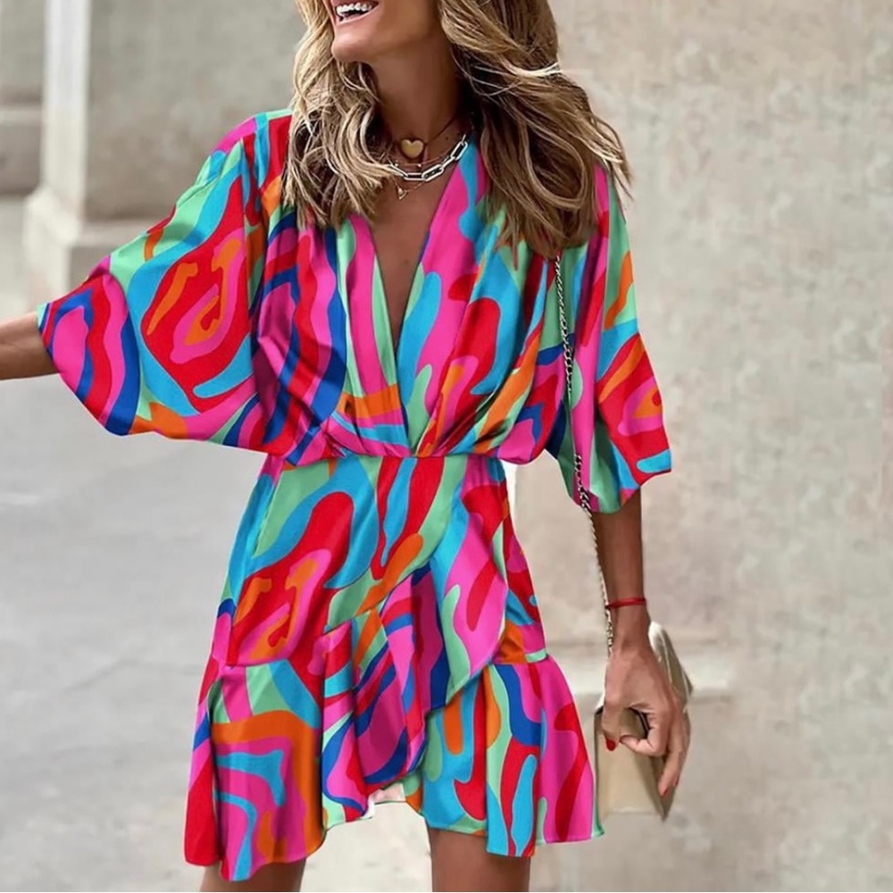 NWOT Adorable Colorful Dress